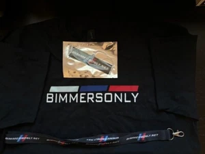 FITS/FOR BIMMERS ONLY T-shirt (large) Lanyard & Air Freshener - Original Mfg - Picture 1 of 1