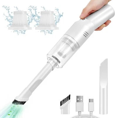 Handstaubsauger Akku USB Aufladbar Auto Staubsauger Leicht Nass Trocken Pflege - Bild 1 von 4