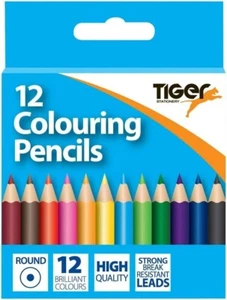 Colouring Pencils Pack of 12 Half Length - Ideal for School, Home, Personal Use - Picture 1 of 1