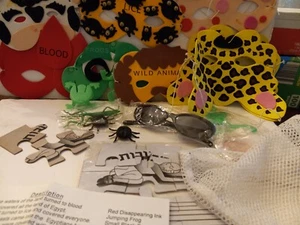 JUEGO DE 10 PLAGAS Y ROMPECABEZAS Y ACCESORIOS JUDÍO HEBREO PASCUA ACTUANDO SEDER - Imagen 1 de 4