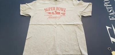 CAMISETA BUDWEISER SUPER BOWL LIII PATRIOTAS DE NUEVA INGLATERRA LOS ANG RAMS GRIS GRANDE  Foto 1 de 4