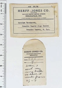 Anillo de clase Heff-Jones Co. Indianápolis Indiana 1935 cambio de tamaño papeleo - Imagen 1 de 2