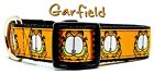 Garfield Hundehalsband Handarbeit verstellbares Schnallenhalsband 1" breit oder an der Leine Folie