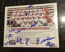 2004 SCRANTON WILKES-BARRE RED BARONS AUTOGRAPH SIGNED AUTO BASEBALL PHOTO 8x10