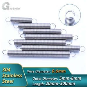 Hook Stainless Steel Spring Expansion Tension Extension Springs Wire Dia 0.6mm - Picture 1 of 8