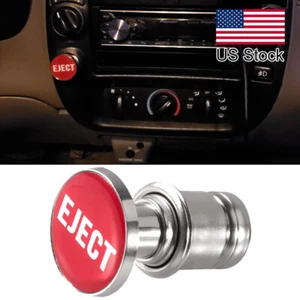 1x Glossy Red Eject Push Button Design Car Internal Cigarette Lighter Plug Cover - Picture 1 of 7
