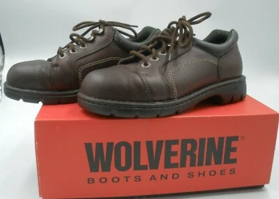 WOLVERINE BRIAR WORK PUNTERA DE ACERO CUERO MARRÓN OXFORD ELECTRIC HAZARD 7.5 Para mujer Foto 1 de 4