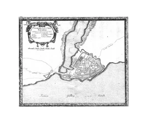 Antique map, Dahlbergh/Pufendorf, Ichnographia Arcis et oppidi Nicopiae … - Picture 1 of 1