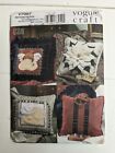 Vogue 7987 Sewing Pattern Craft Christmas Pillows 4 Variations 
