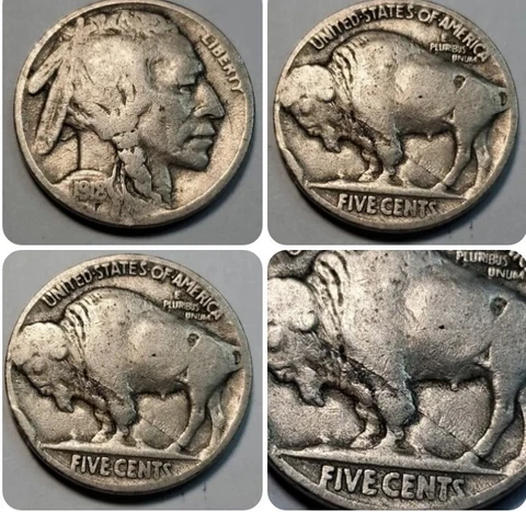 1918 P die crack Error on reverse Buffalo nickel #81 Cover
