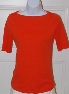 ANN TAYLOR Damen T-Shirt Orange Kurzarm Baumwolle Gr. S - Bild 1 von 4