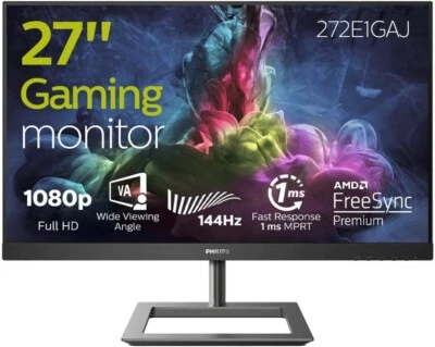 Bildschirm Gaming PC Philips E Line 27 " FHD 144Hz HDMI 272e1gaj/00 Schwarz - Bild 1 von 4