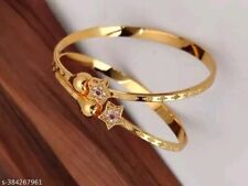 Adjustable 22k Gold Plated CZ Indian Bollywood Style Wedding Daily Use Bangles