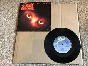 OZZY OSBOURNE So Tired Vinyl Record Single 7" 1984 Black Sabbath TESTED VG/VG - Picture 1 of 5