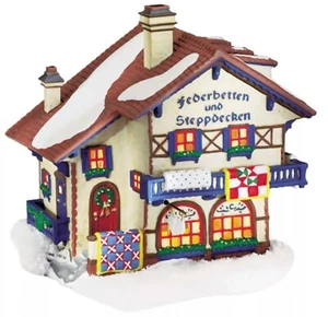 Piumoni e trapunte Dept 56 Alpine Village - Featherbeds and Quilts Shop - Foto 1 di 6