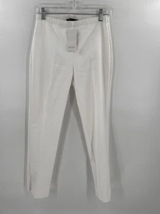 NWT Karen Kane Women's White Straight-Leg Side Zip Closure Cropped Pants SMALL - Picture 1 of 10