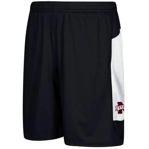 Mississippi State Bulldogs NCAA Adidas Climalite 2017 Player Black Shorts Cover