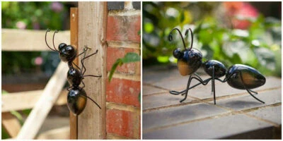 GARDEN MILE Formica Ornamento Giardino Insetto Metallo Decorazione Esterno Insetti da Parete Grandi