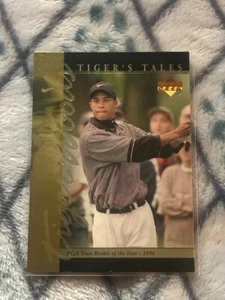 724-17 2001 Upper Deck Golf Tiger’s Tales #TT14 Tiger Woods PGA Tour Rookie - Picture 1 of 1