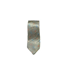 Tommy Bahama Herren Krawatte grün mit Strandkühlen 100 % Seide 58,5" L x 3,25" B - Bild 1 von 5