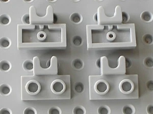 4 x LEGO SW MdStone Plate Modified 1x2 Small Tow Ball Socket Side Ref 14704 - Picture 1 of 1
