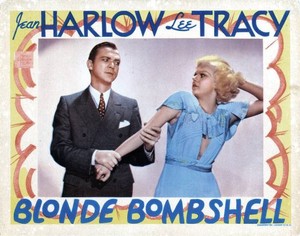 Bombshell Lobby Card Lee Tracy Jean Harlow 1933 Old Movie Photo