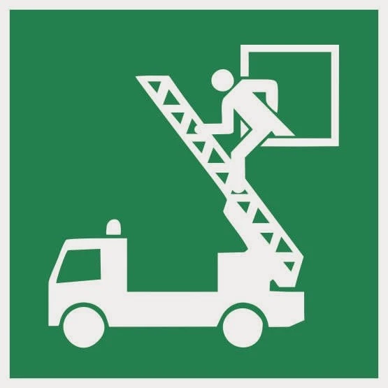 U24 Sticker rescue sign rescue exit E017 15 x 15 cm sticker