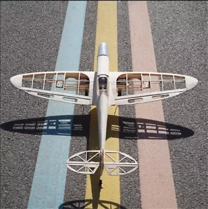 WWII British Spitfire Fighter Balsa Wood Aircraft KIT RC Model Skin Unassembled - Picture 1 of 18