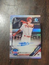2019 Bowman Chrome Draft Bryson Stott Refractor Prospect Auto #/499