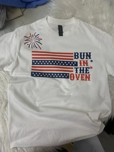 Schwangerschaftsankündigung Brötchen im Ofen T-Shirt Größe Small USA - Bild 1 von 2