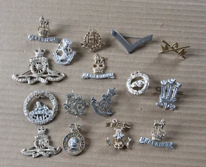 Vintage Military Staybrite CAP BADGES joblot - Picture 1 of 6