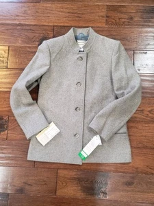 Chaqueta Blazer Vintage Años 80 Para Mujer Gris Mezcla Lana Con Botones Talla Pequeña (10) Nueva Con Etiquetas - Imagen 1 de 19
