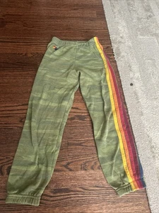 Aviator Nation 5-Stripe Camo Sweatpants Size 10 Kids Unisex - Picture 1 of 12
