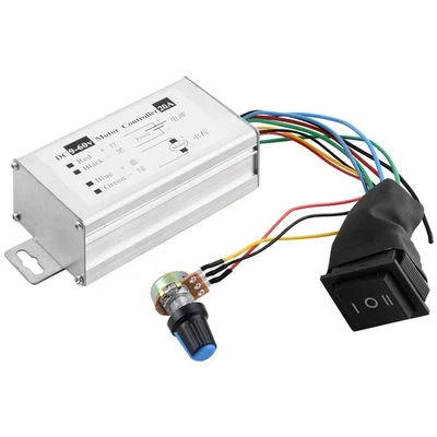 DC 9-60V 12V 24V 36V 48V 20A PWM Motor Speed Controller CW CCW Reverse Switch UK - Image 1 of 4