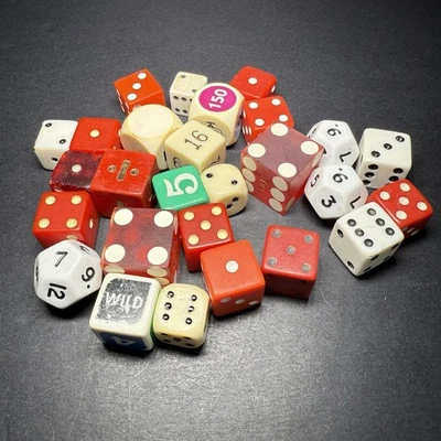 Standard Wood Games Monopoly Dice Vintage Christmas Toy Lot of 27 #1351 - Image 1 of 4