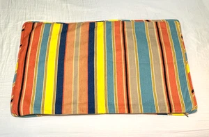 Pottery Barn Pillow Case Cover Cotton Lumbar Bright Stripes 16x26 Rectangle - Picture 1 of 8