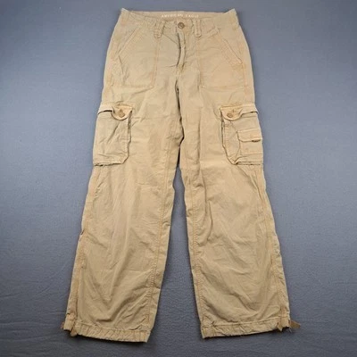 American Eagle Baggy Jogger Cargo Pants Women's Size 8 (Fits 30X29) Beige - Image 1 of 4
