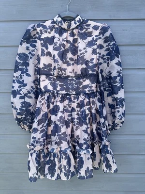 KEEPSAKE the label dress  halo blue and pink floral - S (U.K. 8) - Image 1 of 4