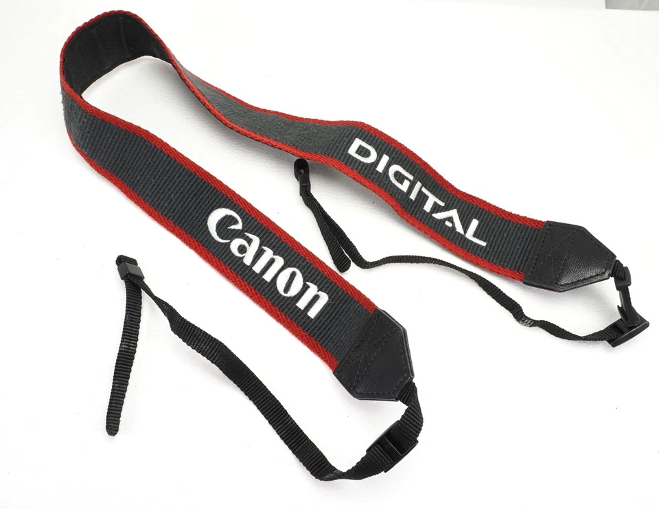 Genuine CANON Digital DSLR Wide Camera Strap in Black Red & White - Image 1 of 1