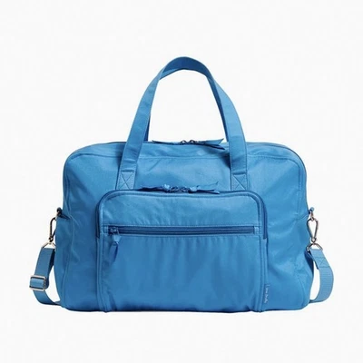Bolsa de viaje Vera Bradley Weekender lona y correa en azul Aster nueva con etiquetas Foto 1 de 4