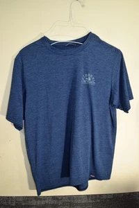 Patagonia Fly Fishing Shirt Mens Medium Blue Graphic Outdoor Tee Lightweight - Picture 1 of 15