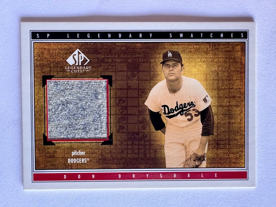 2002 UD SP Legendary Cuts Don Drysdale Game-Worn Jersey cartão relíquia #S-DDr - Imagem 1 de 2