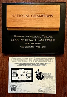 2002 University of Maryland NCAA Champs Floor Court Piece Vs Indiana Hoosiers! - Image 1 of 4