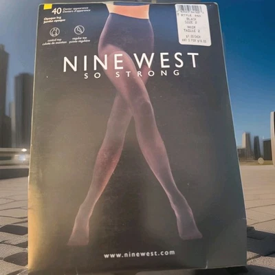 Pantimedias Ninewest So Strong Opacas 40 Denier Negras Talla 2 Control Top Estilo 940 Foto 1 de 2