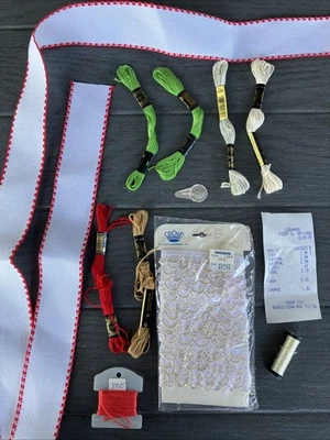 Lot 10 Vintage Craft Cross-Stitch Knitting Never Opened Yarns Threads 1980’s New - Image 1 of 4