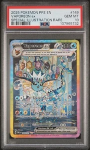 VAPOREON ex 149/131 | PSA 10 | Prismatic Special Illustration Rare Pokémon Card - Picture 1 of 2
