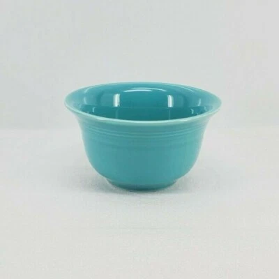 BOUILLON turquoise blue BOWL HOMER LAUGHLIN FIESTA 6 3/4 OZ