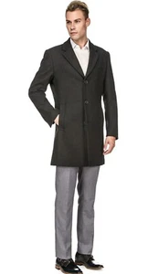 NEW Braveman Charcoal Heavyweight Wool Blend Peacoat Mens Size XL - Picture 1 of 8