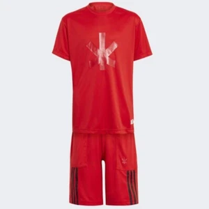 NWT ADIDAS X LEGO NINJAGO KAI T-SHIRT AND SHORTS SET GQ4153 BOYS L RED $70 MSRP - Picture 1 of 15