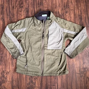 LL Bean Jacket Boys Large 14/16 Green Lightweight Full Zip Coat Winter Pockets - Picture 1 of 9